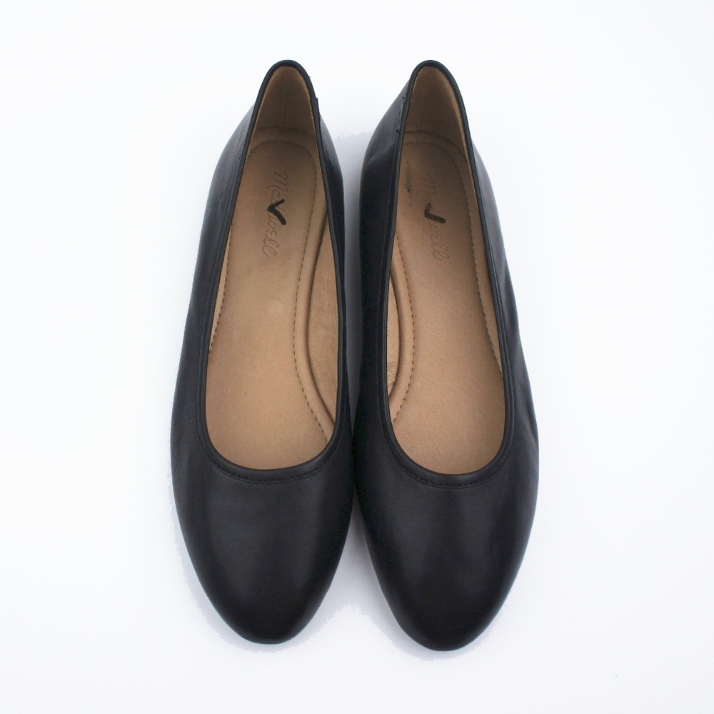 New MADEWELL The Reid Ballet Flat in Black Leather - Picture 4 of 6